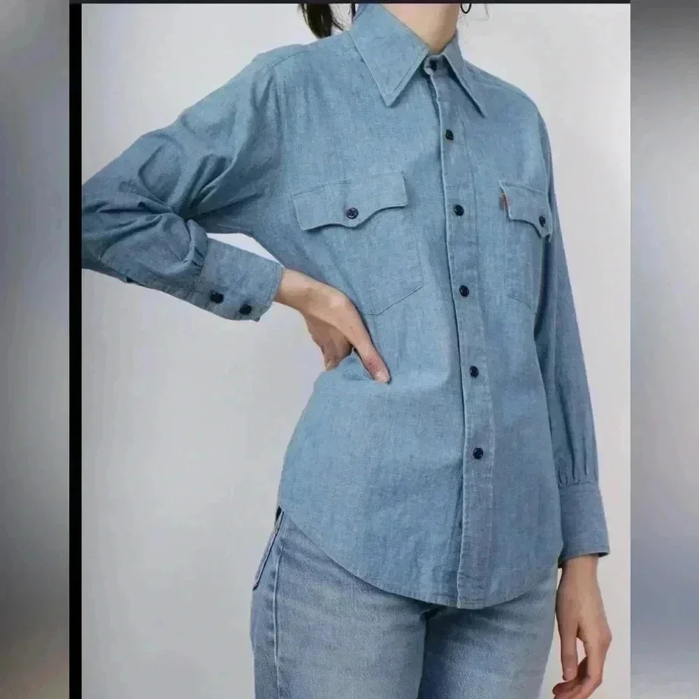 LEVIs VINTAGE ORANGE TAB Denim Shirt - Picture 8 of 8